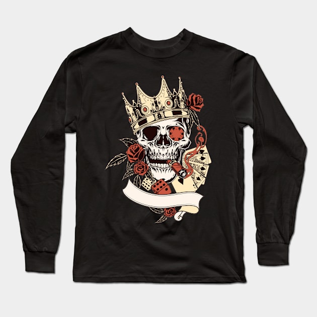 King of Gamble Long Sleeve T-Shirt by LED Graphix